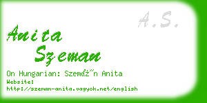 anita szeman business card